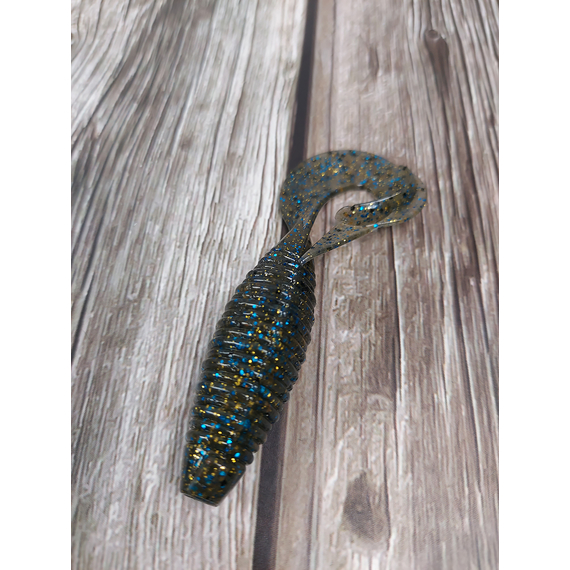 Силікон Keitech Flapper Grub 4" (7 шт/упак), колір:205 bluegill, Довжина силікону: 4" (10.2 см), Колір силікону: 205 Bluegill, фото , изображение 8