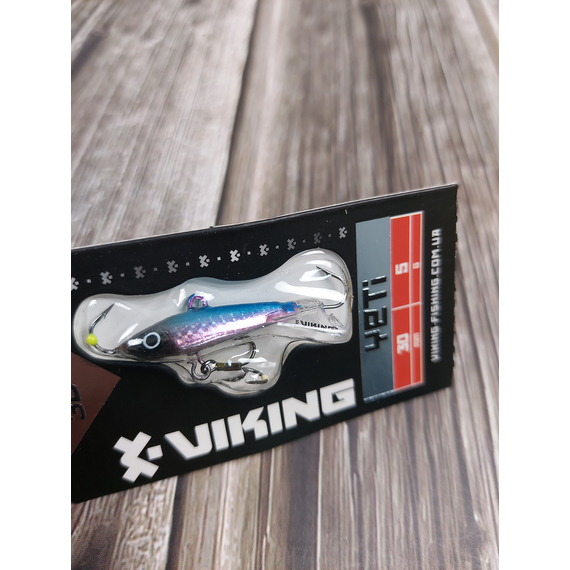 Балансир Viking Fishing Yeti Ice Jig 30mm 5.0g #01 Blue Glam, Размер/Вес: 30мм/5г, Цвет балансира: #1 Blue Glam, фото , изображение 5
