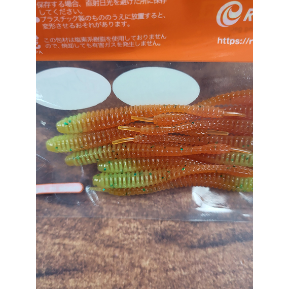 Силікон Reins Bubbling Shaker 3" 308 Marble Chart Orange (11шт/уп), Довжина силікону: 3.0" (7,62 см), Колір силікону: 308 Marble Chart Orange, фото , изображение 6