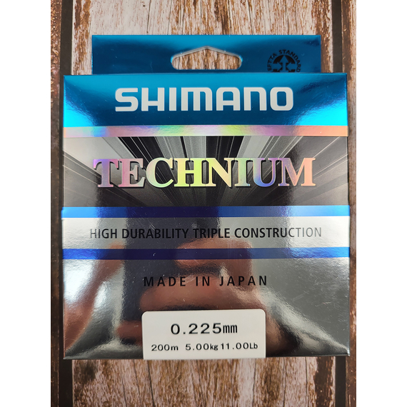 Жилка SHIMANO TECHNIUM 200m 0.225mm 5.0kg (Made in Japan), чорна, Діаметр: 0.225mm, Розмотування: 200m, фото , изображение 4