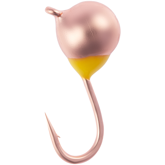 Мормишка вольфрамова Viking Fishing Round+drop 0.18g 2.5mm Cu (5шт), Розмір/Вага: 2.5мм/0.18г, Колір мормишки: Cu, фото 