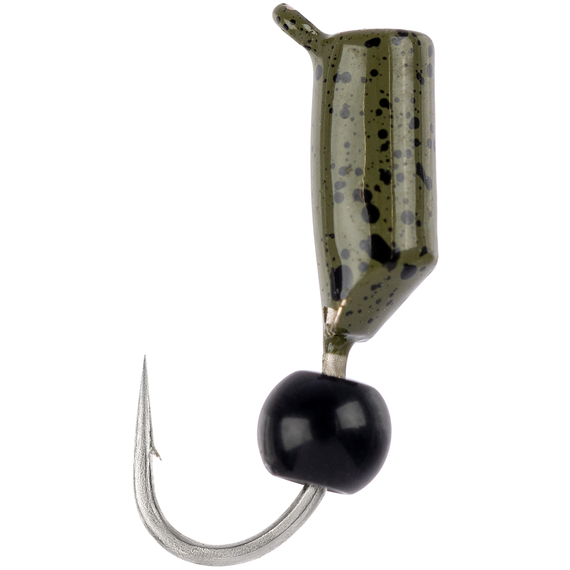 Мормишка вольфрамова Viking Fishing Rigabik+bead 0.35g 2mm Olive+B (5шт), Розмір/Вага: 2мм/0.35г, Колір мормишки: Olive+B, фото 