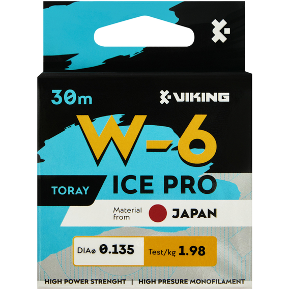 Зимова жилка Viking Ice Pro W-6, 30м, 0.135мм / 1.98кг (прозора), Діаметр: 0.135, Розмотування: 30m, фото , изображение 2