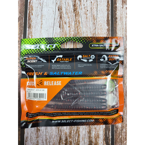 Силікон Select Freek Slim 4" col.103 (5 шт/пак), Довжина силікону: 4.0" (10.16 см), Колір силікону: 103, фото , изображение 5