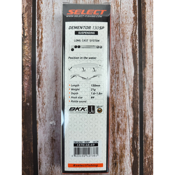 Воблер Select Dementor 130SP 130mm 21g #24 (1.6-1.8m), Колір воблера: 24, фото , изображение 3