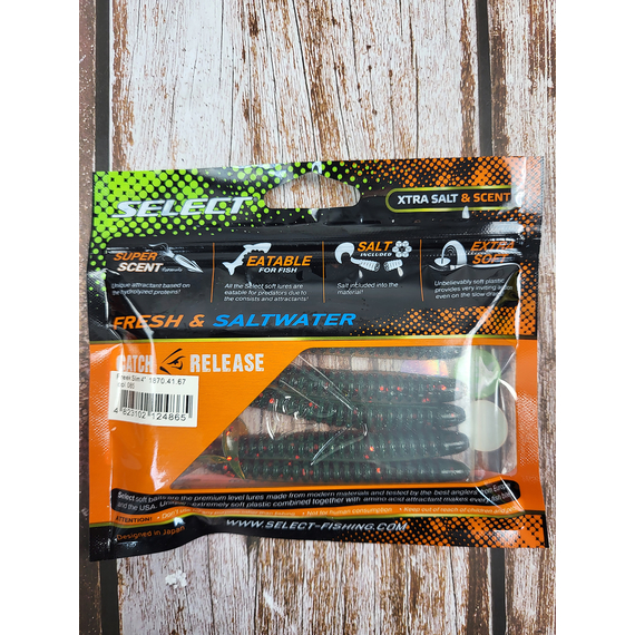 Силікон Select Freek Slim 4" col.085 (5 шт/пак), Довжина силікону: 4.0" (10.16 см), Колір силікону: 085, фото , изображение 5
