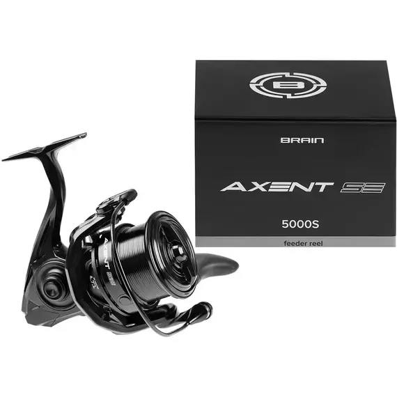 Котушка Brain Axent SE 5000S — тягова фідерна котушка з двома кліпсами, 7+1 підшипник, швидкий фрикціон, 4.7:1, фото , изображение 6