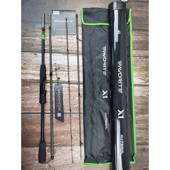 Компактний спінінг Favorite X1.1 (New) Travel 734ML / 2.21m / 5-18g / Ex.Fast + тубус, Модель: 2.21m 5-18g, фото , изображение 12