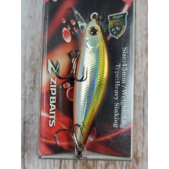 Воблер ZipBaits Rigge Flat 45S 45мм 3.8g #223, Размер/Вес: 45мм/3.8г, Цвет воблера: 223, фото , изображение 6