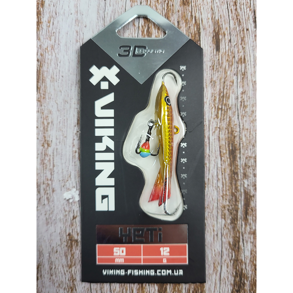 Балансир Viking Fishing Yeti Ice Jig 50mm 12.0g #08 Candle Flame, Розмір/Вага: 50мм/12г, Колір балансиру: #8 Candle Flame, фото , изображение 3