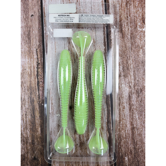 Силикон Keitech Swing Impact FAT 6.8" (3 шт/уп),, цвет: ea#19 electric chart shad, Длина силикона: 6.8" (17.3 см), Расцветка силикона: EA#19 Electric Chart Shad, фото , изображение 4