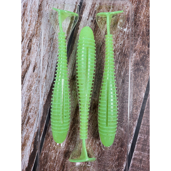 Силикон Keitech Swing Impact FAT 6.8" (3 шт/уп),, цвет: ea#19 electric chart shad, Длина силикона: 6.8" (17.3 см), Расцветка силикона: EA#19 Electric Chart Shad, фото , изображение 6