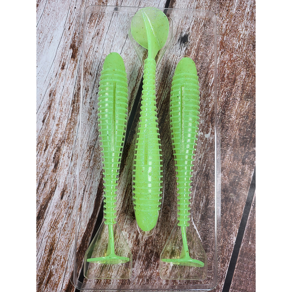 Силикон Keitech Swing Impact FAT 6.8" (3 шт/уп),, цвет: ea#19 electric chart shad, Длина силикона: 6.8" (17.3 см), Расцветка силикона: EA#19 Electric Chart Shad, фото , изображение 10