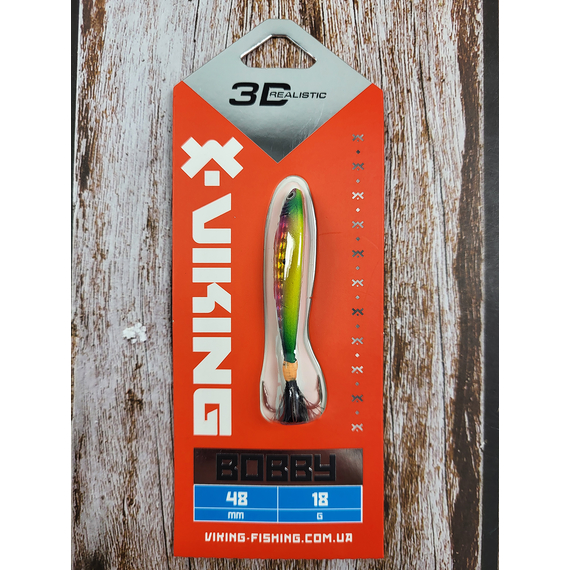 Бокоплав Viking Fishing Bobby 48mm 18.0g #16 European Values, Розмір/Вага: 48мм/18г, Колір бокоплаву: #16 European Values, фото , изображение 3