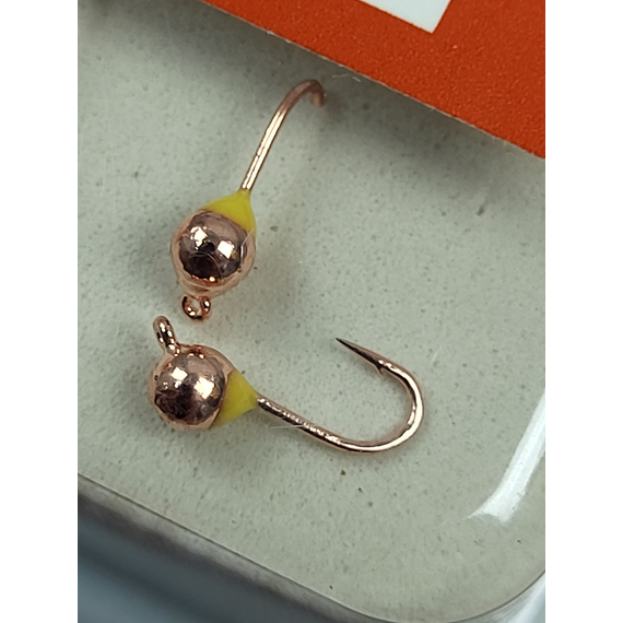 Мормишка вольфрамова Viking Fishing Round+drop 0.18g 2.5mm Cu (5шт), Розмір/Вага: 2.5мм/0.18г, Колір мормишки: Cu, фото , изображение 7