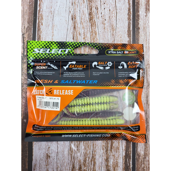 Силікон Select Freek Slim 4" col.201 (5 шт/пак), Довжина силікону: 4.0" (10.16 см), Колір силікону: 201, фото , изображение 5