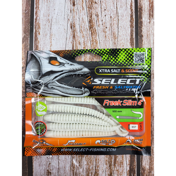 Силікон Select Freek Slim 4" col.557 (5 шт/пак), Довжина силікону: 4.0" (10.16 см), Колір силікону: 557, фото , изображение 4