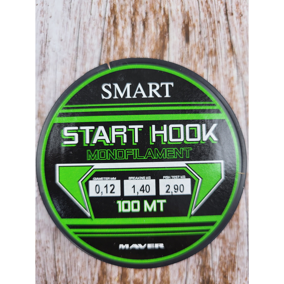 Волосінь Smart Start Hook 100m 0.12mm 1.4kg, Диаметр: 0.12mm, Размотка: 100m, фото , изображение 2