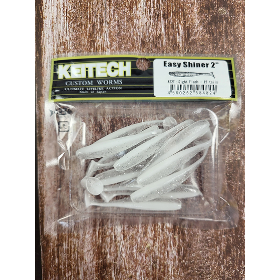 Силікон Keitech Easy Shiner 2" (12 шт/упак), колір:422 sight flash, Довжина силікону: 2" (5.1 см), Колір силікону: 422 Sight Flash, фото , изображение 4