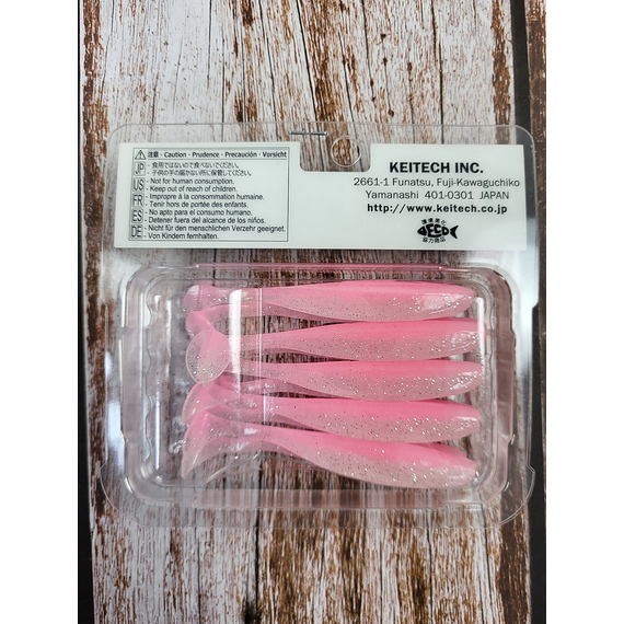 Силікон Keitech Easy Shiner 3" (10 шт/упак), колір:ea#10 pink silver glow, Довжина силікону: 3" (7.6 см), Колір силікону: EA#10 Pink Silver Glow, фото , изображение 5