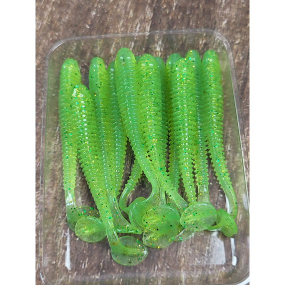 Силікон Keitech Swing Impact 2" (12 шт/упак), колір:424 lime chartreuse, Довжина силікону: 2" (5.1 см), Колір силікону: 424 Lime Chartreuse, фото , изображение 8