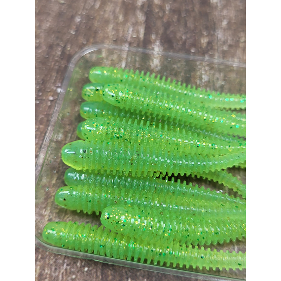 Силікон Keitech Swing Impact 2" (12 шт/упак), колір:424 lime chartreuse, Довжина силікону: 2" (5.1 см), Колір силікону: 424 Lime Chartreuse, фото , изображение 9
