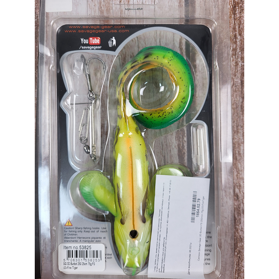 Силикон Savage Gear 3D Burbot FS 250mm 75.0g 03-FireTiger (поштучно), Длина силикона: 250mm, Расцветка силикона: 03-FireTiger, фото , изображение 4
