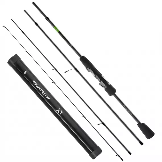 Компактний спінінг Favorite X1.1 (New) Travel 734ML / 2.21m / 5-18g / Ex.Fast + тубус, Модель: 2.21m 5-18g, фото 