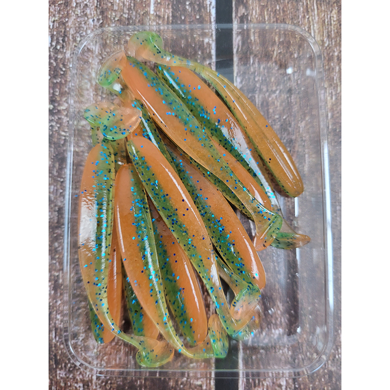 Силикон Keitech Easy Shiner 2" (12 шт/упак), цвет: pal#11 rotten carrot, Длина силикона: 2" (5.1 см), Расцветка силикона: PAL#11 Rotten Carrot, фото , изображение 6
