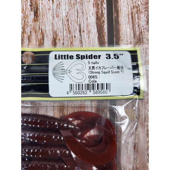 Силикон Keitech Little Spider 3.5" (5 шт/упак), цвет:006 cola, Длина силикона: 3.5" (8.9 см), Расцветка силикона: 006 Cola, фото , изображение 3