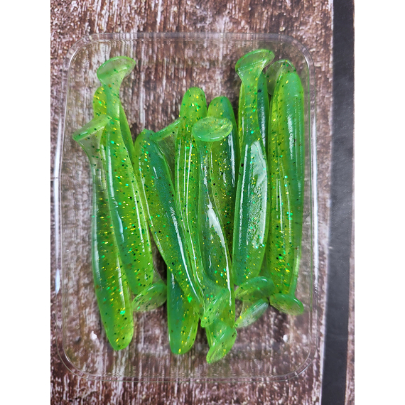 Силикон Keitech Easy Shiner 2" (12 шт/упак), цвет:424 lime chartreuse, Длина силикона: 2" (5.1 см), Расцветка силикона: 424 Lime Chartreuse, фото , изображение 7