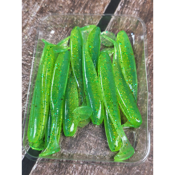Силикон Keitech Easy Shiner 2" (12 шт/упак), цвет:424 lime chartreuse, Длина силикона: 2" (5.1 см), Расцветка силикона: 424 Lime Chartreuse, фото , изображение 8