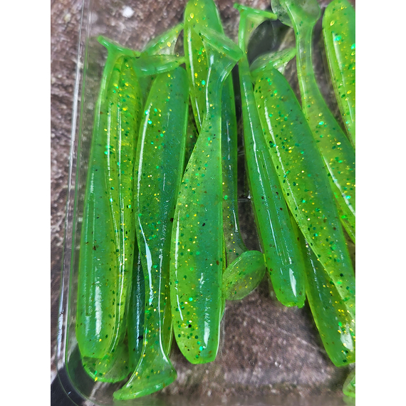 Силикон Keitech Easy Shiner 2" (12 шт/упак), цвет:424 lime chartreuse, Длина силикона: 2" (5.1 см), Расцветка силикона: 424 Lime Chartreuse, фото , изображение 9
