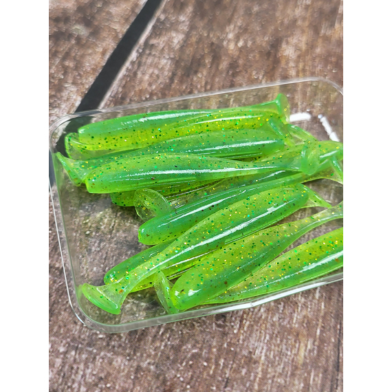 Силикон Keitech Easy Shiner 2" (12 шт/упак), цвет:424 lime chartreuse, Длина силикона: 2" (5.1 см), Расцветка силикона: 424 Lime Chartreuse, фото , изображение 10