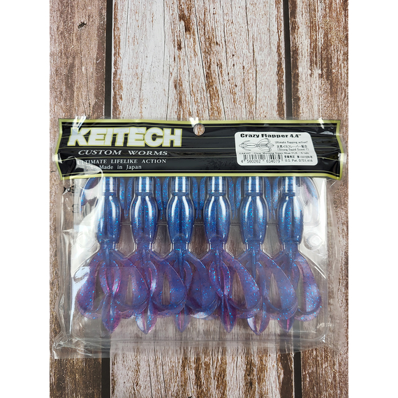 Силікон Keitech Crazy Flapper 4.4" (6 шт/уп), колір:ea#14 clear morning dawn, Довжина силікону: 4.4" (11.2 см), Колір силікону: ea#14 clear morning dawn, фото , изображение 2