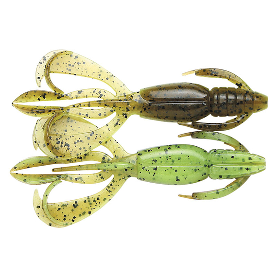 Силикон Keitech Crazy Flapper 2" ц:401 greenpumpkinpp.chart, Длина силикона: 2" (5.1 см), Расцветка силикона: 401 Green Pumpkin/Chartreuse, фото 