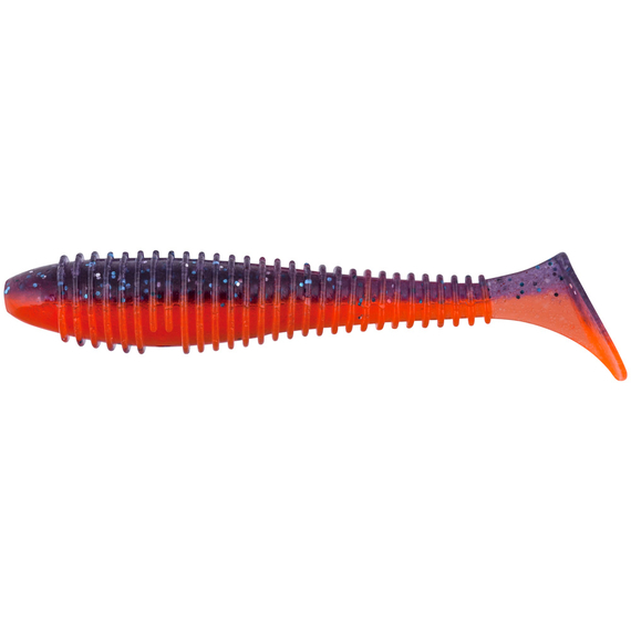 Силікон Keitech Swing Impact FAT 2.8" (8 шт/упак), колір:pal#09 violet fire, Довжина силікону: 2.8" (7.1 см), Колір силікону: PAL#09 Violet Fire, фото , изображение 2