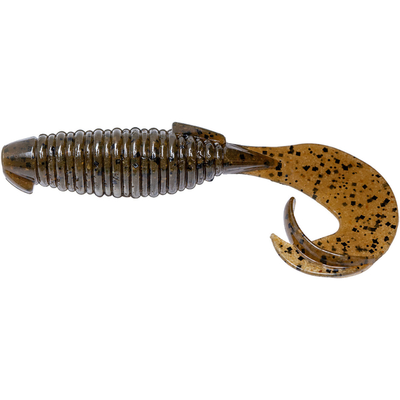 Силикон Keitech Flapper Grub 4" (7 шт/упак), цвет:101 green pumpkin pp., Длина силикона: 4" (10.2 см), Расцветка силикона: 101 Green Pumpkin PP, фото 