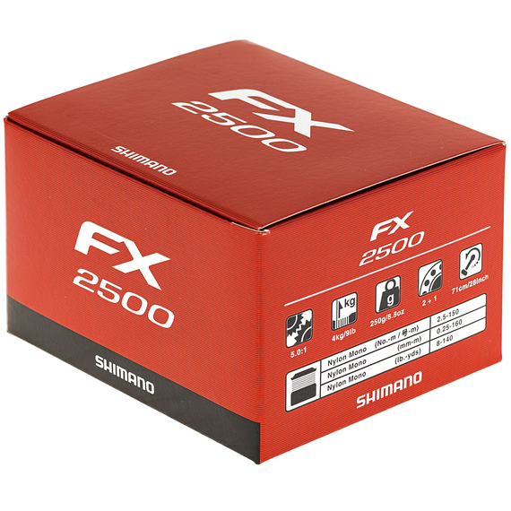 Катушка Shimano FX 2500 FC (2+1 подшипник, 5.0:1) – спиннинговая, надежная бюджетная модель, Размер шпули: 2500, фото , изображение 9