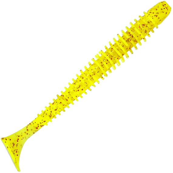 Силікон Keitech Swing Impact 3" (10 шт/упак), колір:pal#01 chartreuseredflake, Довжина силікону: 3" (7.6 см), Колір силікону: PAL#01 Chartreuse Red Flake, фото 