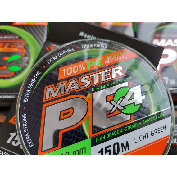 Шнур Select Master PE 150m (темн.-зел.) #0.6/0.10mm 28lb/13kg, Діаметр: 0.10mm, Розмотування: 150m, Колір: темно-зелений, фото , изображение 3