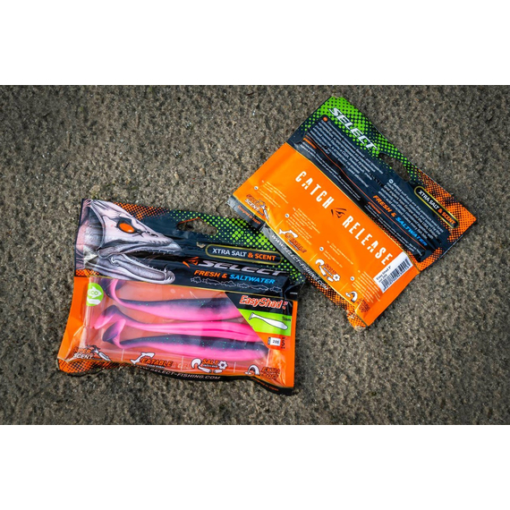 Силікон Select Easy Shad 5" #203 — їстівний віброхвіст для судака та щуки (5 шт/упак), Довжина силікону: 5" (12.7 см), Колір силікону: 203, фото , изображение 14
