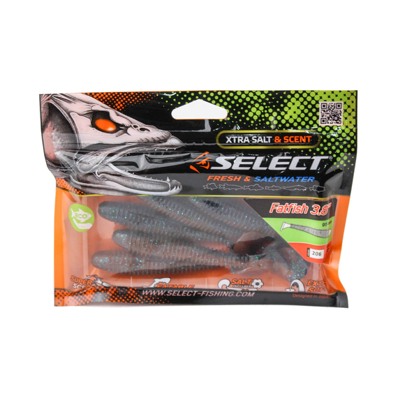Силікон Select Fatfish 3.8" col.206 (5 шт/упак), Довжина силікону: 3.8" (9.65 см), Колір силікону: 206, фото , изображение 12