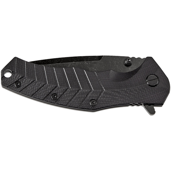 Нож SKIF Griffin II BSW Black, сталь - 9Cr18MoV, рукоятка - G10, общая длина - 218 мм, длина клинка - 94 мм, Выберите цвет: Black, Выберите покрытие: чорний стоунвош, фото , изображение 8