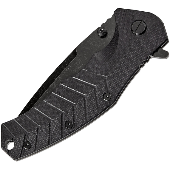 Нож SKIF Griffin II BSW Black, сталь - 9Cr18MoV, рукоятка - G10, общая длина - 218 мм, длина клинка - 94 мм, Выберите цвет: Black, Выберите покрытие: чорний стоунвош, фото , изображение 3