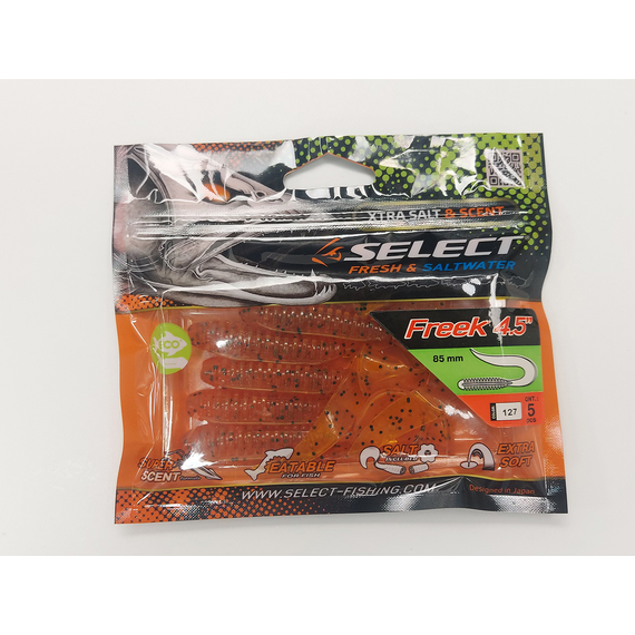 Силікон Select Freek 4.5" col.127 (5 шт/упак), Довжина силікону: 4.5" (11.43 см), Колір силікону: 127, фото , изображение 11