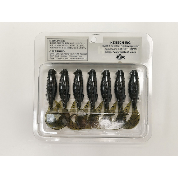 Силікон Keitech Flapper Grub 4" (7 шт/упак), колір:102 watermelon pp., Довжина силікону: 4" (10.2 см), Колір силікону: 102 Watermelon PP, фото , изображение 6