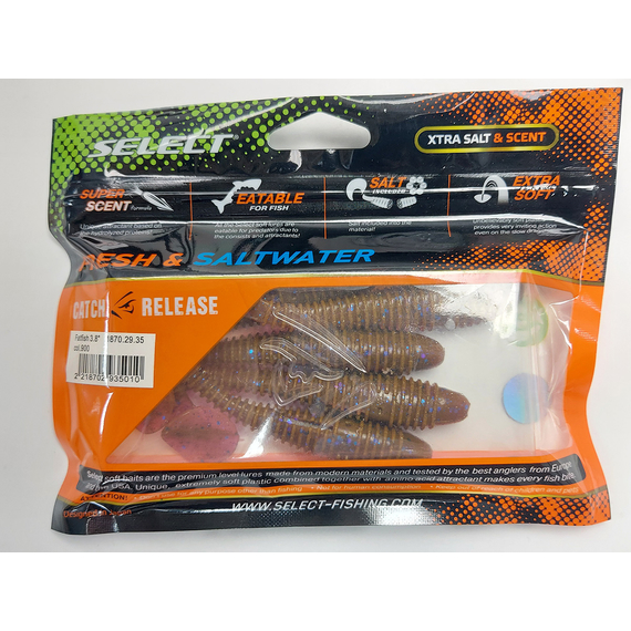 Силикон Select Fatfish 3.8" col.900 (5 шт/упак), Длина силикона: 3.8" (9.65 см), Расцветка силикона: 900, фото , изображение 7