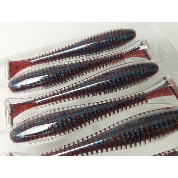 Силикон Keitech Swing Impact FAT 4.3" (6 шт/упак) цвет: ea#03 grape, Длина силикона: 4.3" (10.9 см), Расцветка силикона: EA#03 Grape, фото , изображение 4