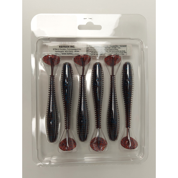 Силикон Keitech Swing Impact FAT 4.3" (6 шт/упак) цвет: ea#03 grape, Длина силикона: 4.3" (10.9 см), Расцветка силикона: EA#03 Grape, фото , изображение 5
